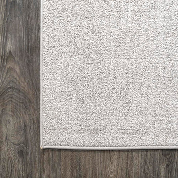 Haze Solid Low-pile Area Rug Ivory